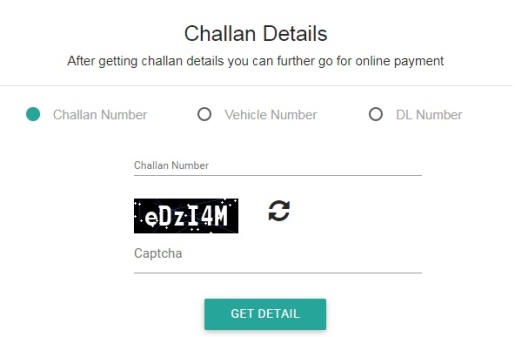 traffic e challan status